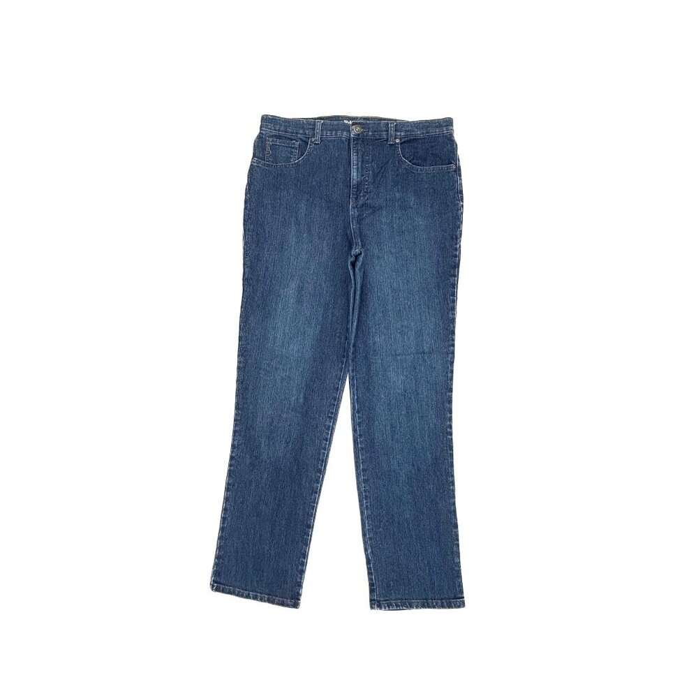 Style Co Straight Leg Women's Size 14 Dark Wash Blue Denim Jeans
